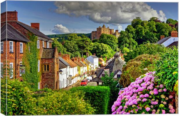 Dunster Castle and Village Somerset Canvas Print by austin APPLEBY
