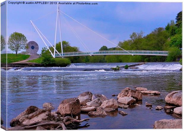 MILLER CROSSING RIVER EXE EXETER Canvas Print by austin APPLEBY
