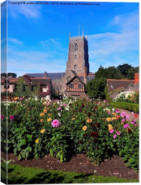 DREAM GARDEN AND ST GEORGE DUNSTER Canvas Print by austin APPLEBY