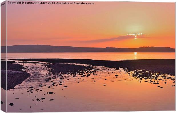 RED SKY NIGHT CUMBRAE DELIGHT Canvas Print by austin APPLEBY