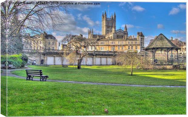  Bath Abbey from Parade Gardens Canvas Print by austin APPLEBY