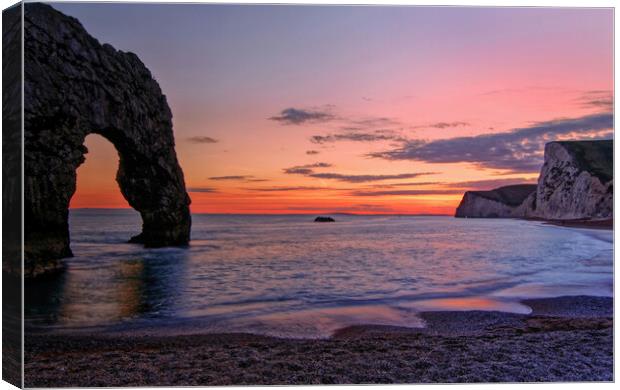 Beside the arch Durdle Door Canvas Print by austin APPLEBY
