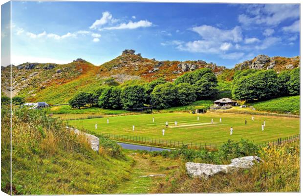 Valley Of The Rocks Cricket Canvas Print by austin APPLEBY
