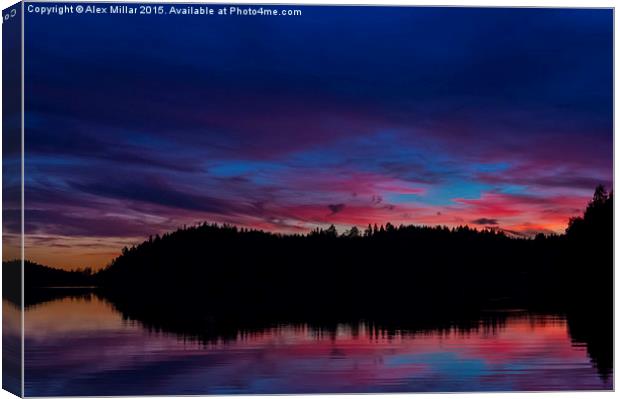  Scandinavian Sunset Canvas Print by Alex Millar