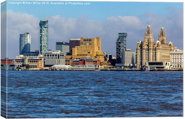  Liverpool Skyline Canvas Print by Alex Millar