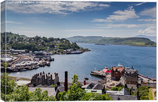  Oban From McCaigs Tower Canvas Print by Alex Millar