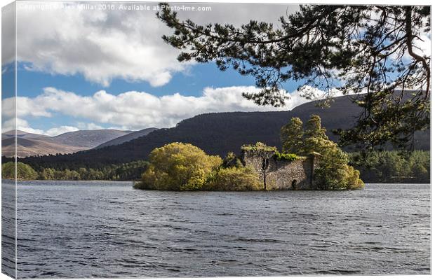 Castle On The Loch Canvas Print by Alex Millar
