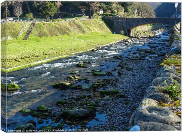 The East Lyn River Canvas Print by Jane Metters