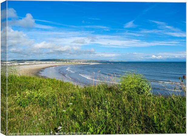 Trecco Bay Canvas Print by Jane Metters