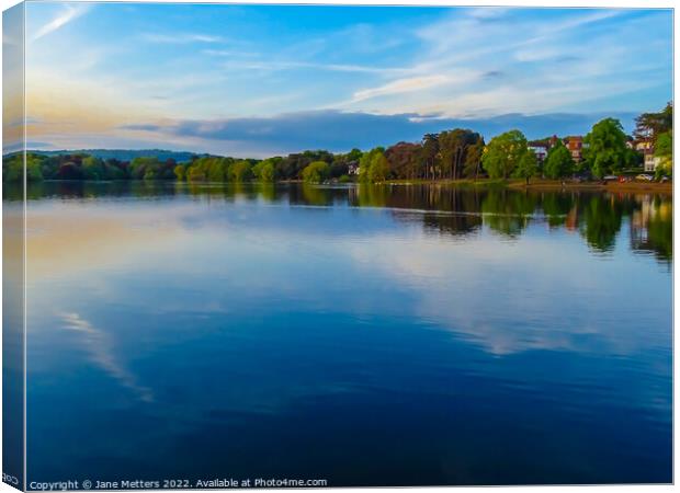 Across the Lake Canvas Print by Jane Metters