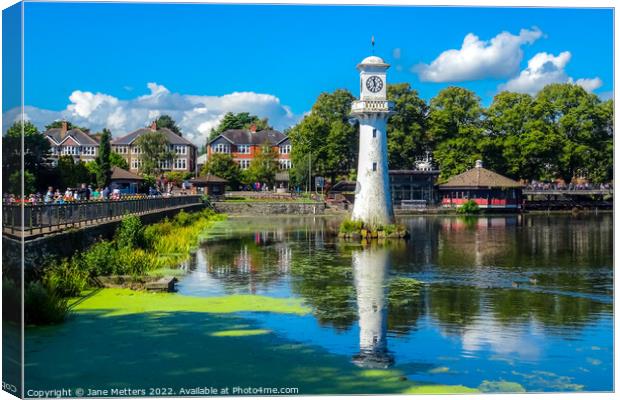 Roath Park on a Sunny Day  Canvas Print by Jane Metters