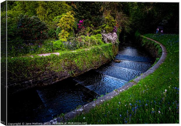 Roath Park Overflow Stream  Canvas Print by Jane Metters