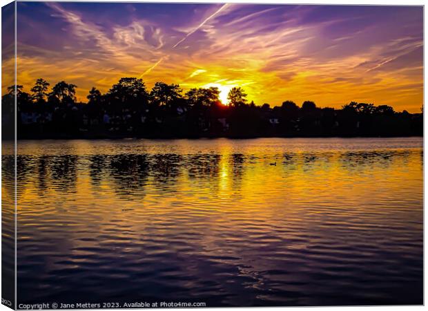 Colourful Sunset  Canvas Print by Jane Metters