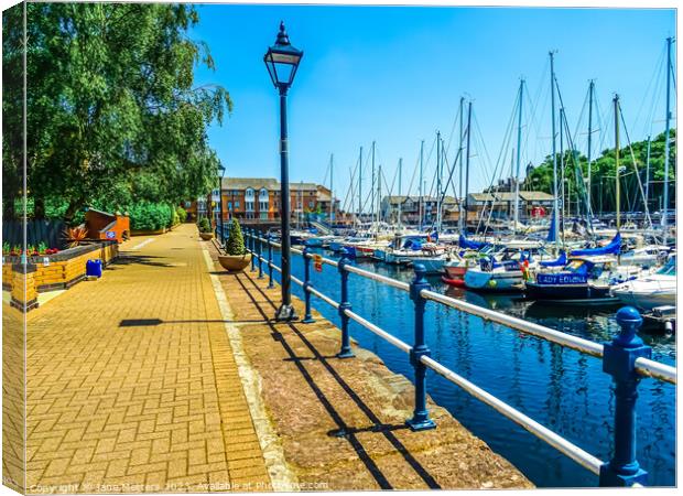 A Stroll Around the Marina Canvas Print by Jane Metters