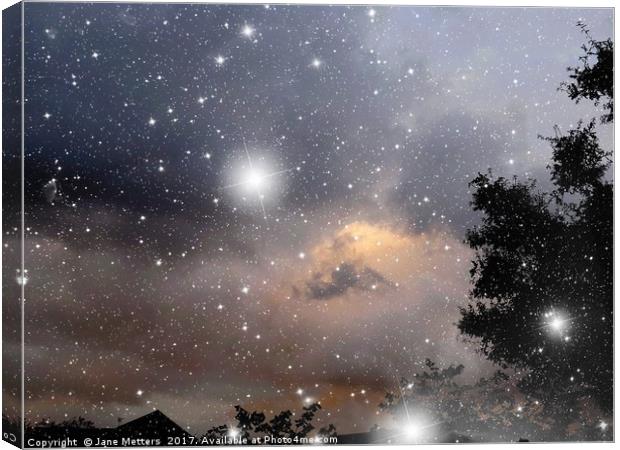      Sky at Night                           Canvas Print by Jane Metters