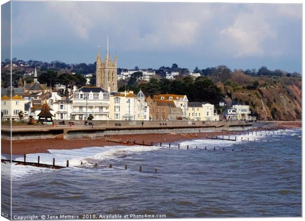                  Teignmouth               Canvas Print by Jane Metters