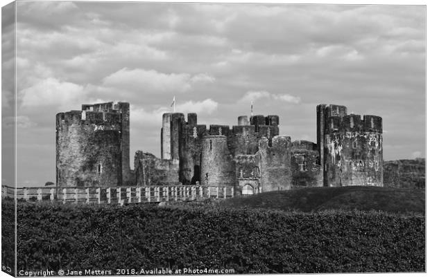 The Centre Of Caerphilly Canvas Print by Jane Metters