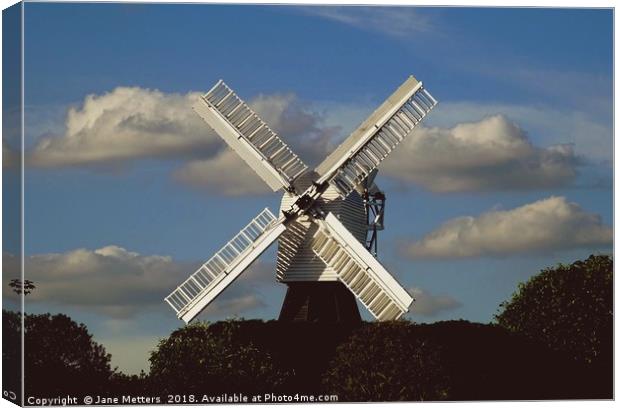 Windmill Canvas Print by Jane Metters