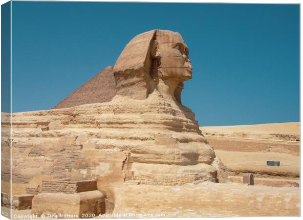 Sphinx of Giza Canvas Print by Jane Metters