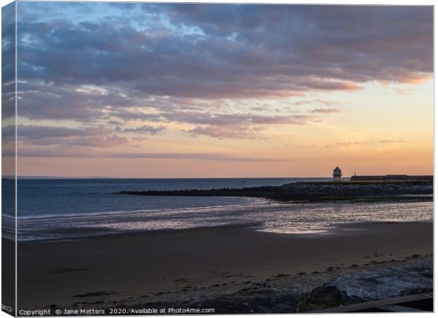 An Evening in Porthcawl  Canvas Print by Jane Metters