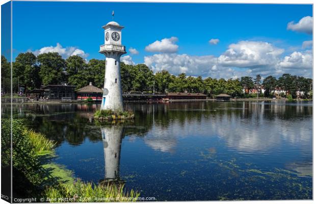 The Scott Memorial at Roath Park Cardiff Canvas Print by Jane Metters