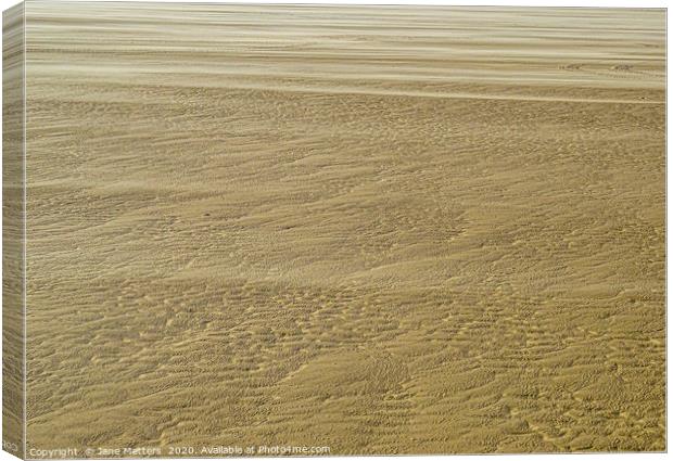 Patterns in the Sand Canvas Print by Jane Metters
