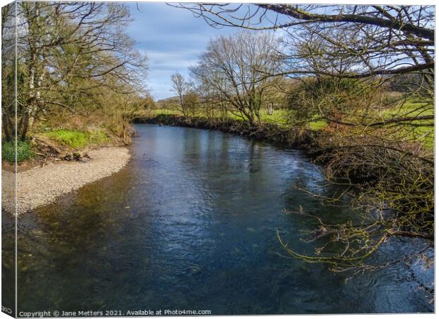The River Ogmore Canvas Print by Jane Metters