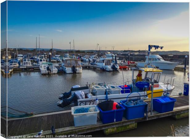 Porthcawl Harbour Canvas Print by Jane Metters