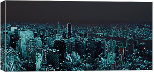New York in Neon Canvas Print by Megan Winder