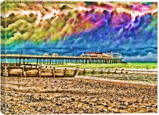Colourful Cromer Pier Canvas Print by Avril Harris