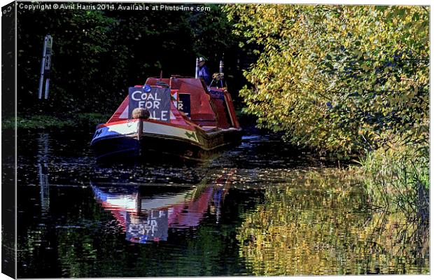 Anyone for coal on the oxford canal Canvas Print by Avril Harris