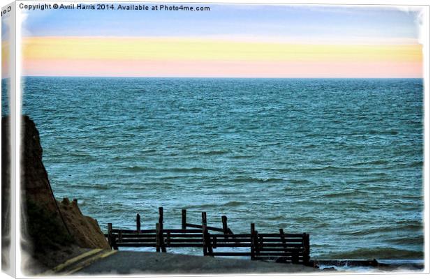 Beach Road Happisburgh Norfolk  Canvas Print by Avril Harris