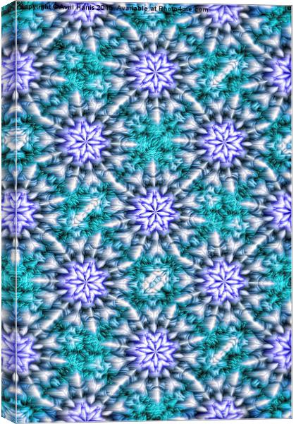 Snowflake kaleidoscope pattern Canvas Print by Avril Harris