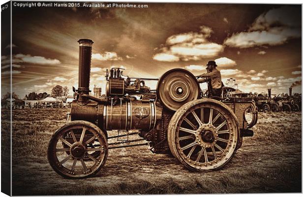  Jem General Purpose Engine in sepia Canvas Print by Avril Harris
