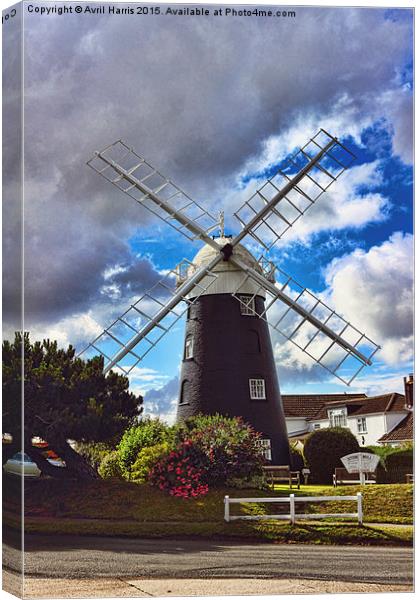  Stow Windmill Paston Canvas Print by Avril Harris