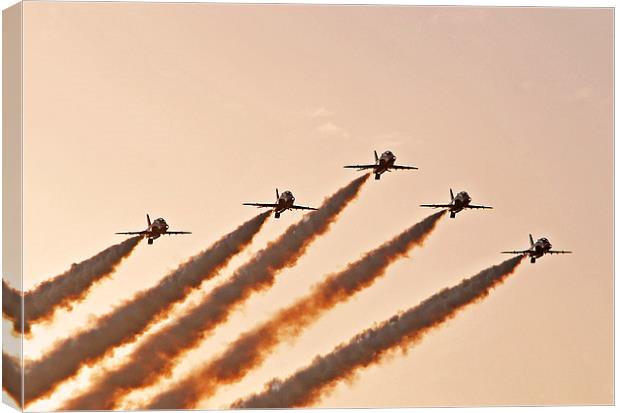 Red Arrow Sunset Canvas Print by Claire Hartley