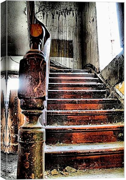  stairway urbex  Canvas Print by carin severn