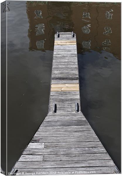 A Long Walk off a Short Jetty Canvas Print by George Davidson