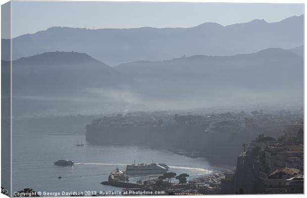 Mist. The Boat Canvas Print by George Davidson