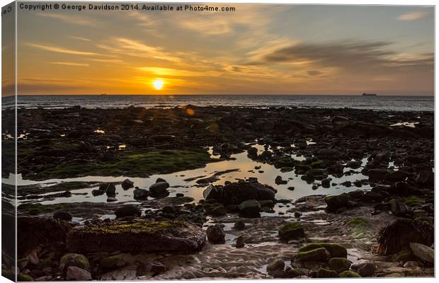 Rockpool Sunrise Canvas Print by George Davidson