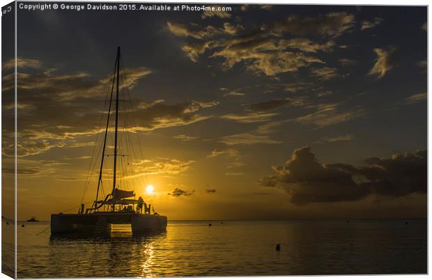 High Tide, Low Sun Canvas Print by George Davidson