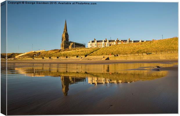 Cullercoats in the Sands Canvas Print by George Davidson