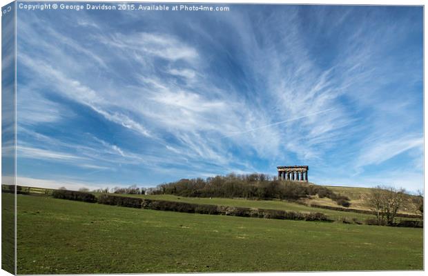  On Penshaw Hill Canvas Print by George Davidson