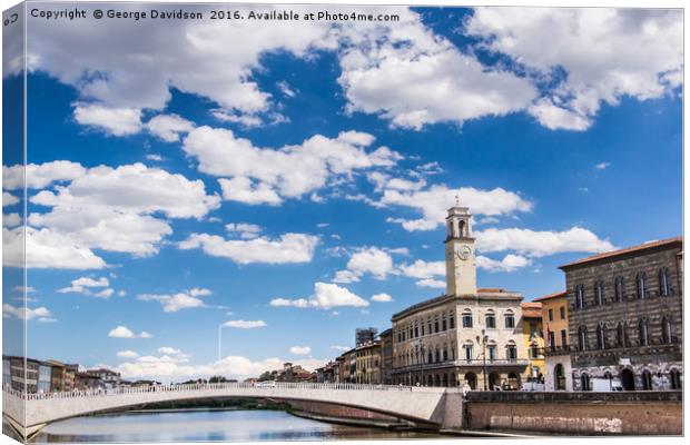 Over the Arno Canvas Print by George Davidson