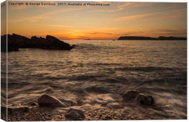 Rocking the Shore Canvas Print by George Davidson