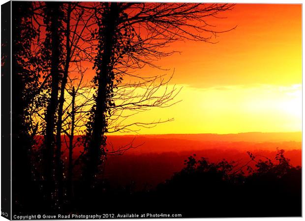 Sunday Sunrise Canvas Print by Grove Road Photography