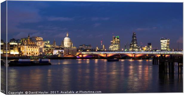 A Walk on the South Bank Canvas Print by David Haylor