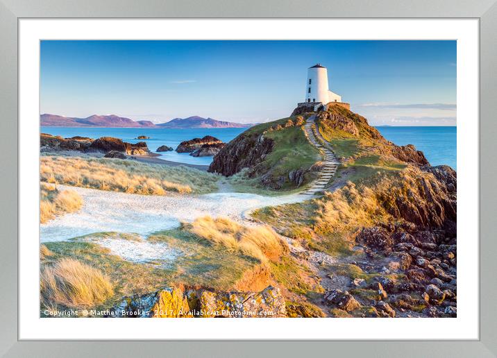 Buy Framed Mounted Prints of Llanddwyn Lighthouse by Matthew Brookes
