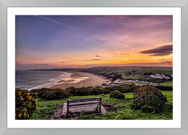Buy Framed Mounted Prints of Woolacombe Bay sunrise by Dave Wilkinson  North Devon Photography