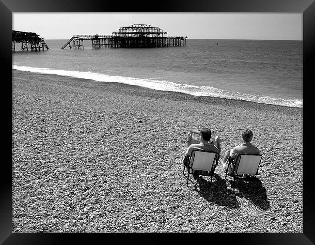 Idyllic British Beach Day Framed Print by Jonathan Pankhurst